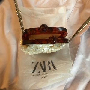 Mini Beaded Crossbody Bag with Gold Chain